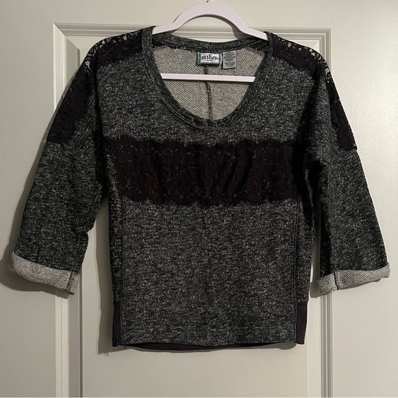 Sweater with Lace Accents - Picture 3 of 4